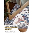 thumbnail image 4 of Boho Ethnic Style Area Rug for Bedroom 2.7x5 Ft Retro Leaves Texture Super Soft fuzzy Throw Rug Non-Slip Fluffy Plush Indoor Floor Carpet for Living Room Nursery Home Decor, 4 of 8