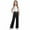 Black, variant on Girls Winter Sweatpants, Drawstring Open Bottom Thermal Straight Leg Athletic Pants Gray Size 10-12T