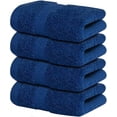thumbnail image 4 of Infinitee Xclusives 4 Pack Premium Navy Blue WashCloth and Face Towels, 13x13 100% Cotton, 4 of 12