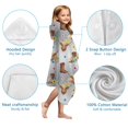 thumbnail image 7 of Gray Highland Cow Flower Boot Pattern Hooded Bath Towel，50"x30" for Ages 3 To 12 Kids, Quick Dry Lightweight Soft Microfiber Hood Beach Towel Cover Up for Kids, 7 of 7