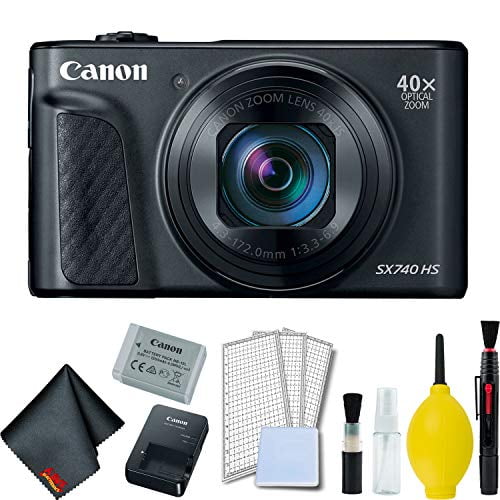 Canon PowerShot SX740 HS Digital Camera (Black) Basic Bundle - Intl Model(International Model)