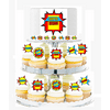 Boy's Super Hero Theme Cascading Cupcakes - Cake Toppers & Edible Picks