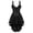 Black, variant on Corset Bustier 2 Pieces Lingerie for Women Plus Size Burlesque Victorian Costume Black White XS