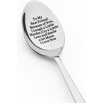 Friendship Spoon Gifts for Best Friend Anniversary Birthday Gift for Friends Friend Wedding Graduation Gifts for Bestie Engraved Stainless Steel Spoon for Best Friends Coffee Tea Lover Spoon Gift