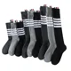 thumbnail image 5 of Calcetines de tubo alto Zhuji con cuatro rayas por encima de la rodilla Calcetines de tubo largos Calcetines de media pantorrilla INS de moda con etiquetas de tela, 5 of 5