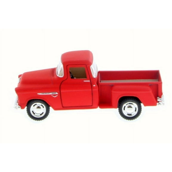 5" Kinsmart 1955 Chevy Stepside 3100 PickUp Truck Diecast Model 1:32 Matte Red