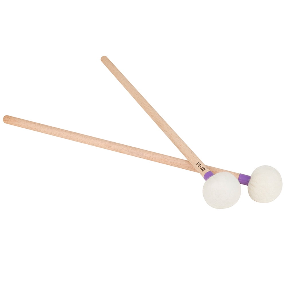FONDOTIN Drum Mallets Soft Wear-Resistant 2Pcs 15.4x2.4x2.4in