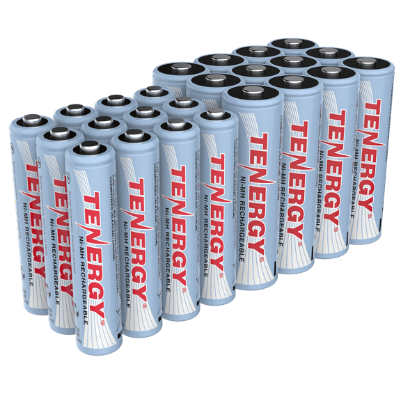 Tenergy 24 Pack AA and AAA NiMH Rechargeable Batteries (12AA/12AAA)