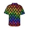 thumbnail image 4 of Xecao Dragon Scales print Hawaiian shirt - a stylish short-sleeve button-down for men, perfect for casual beach and tropical outings., 4 of 9