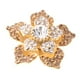 thumbnail image 1 of Broche nupcial de la boda Salvador Flor Cristal Rhinestone 3 Cm Oro, 1 of 6