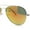 Silver - Orange Mirror, variant on All Gold Mirror Iconic Tear Drop Air Force Officer Generals Sunglasses
