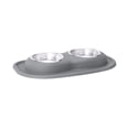 thumbnail image 3 of WeatherTech Double Low Pet Feeding System - Compact and Portable Dog / Cat Food and Water Station - 16 oz (2 Cups) Light Grey (DL1602LG), 3 of 4