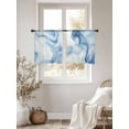thumbnail image 2 of Marble Blue Sheer Curtains for Living Room Bedroom Abstract Modern Minimalist Solid Ombre Sheer Curtains 54 Inch Long 2 Panels Set Light Filtering Curtain Window Treatments Drapes for Dining Room, 2 of 6