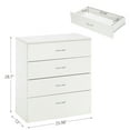 thumbnail image 2 of UBesGoo 4-Drawer Dresser Pure White with Metal Handles Bedside Night Stand Bedroom, White, 2 of 15
