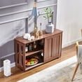 thumbnail image 7 of Farmhouse Sideboard Buffet Cabinet Table with Storage,Kitchen Storage Cabinet with 2 Sliding Doors,Cabinet Coffee Bar for Kitchen Dining Room Furniture,Dark Walnut, 7 of 7
