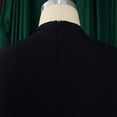 thumbnail image 6 of AURA Plus Size Women Winter Half High Collar Long Sleeve Waist Belt Swing Midi Dress Elegant Slim Fit Gown, 6 of 10