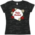 thumbnail image 3 of Inktastic Feliz Navidad Poinsettia Women's T-Shirt, 3 of 5