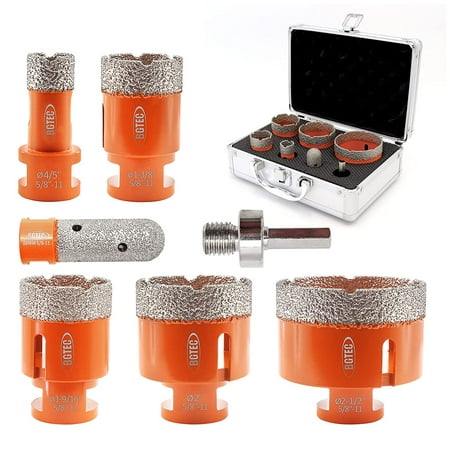 

Diamond Core Drill Bits Set JSTCL 7pcs Tile Hole Saw Kit 20/35/40/50/65mm with 20mm Finger Bits for Porcelain Tile Ceramic Granite Marble Stone Masonry Brick