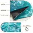 thumbnail image 6 of Round Rugs 5Ft, Teal Boho Round Area Rug Washable Indoor Throw Carpet, Vintage Ethnic Tribe Abstract Art Soft Non Slip Circle Rug for Cabinet Bathroom Home Decor Aesthetic, 6 of 8
