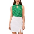 thumbnail image 1 of SAM AND JESS Womens Twist Neck Sleeveless Blouse Top, green, S, 1 of 1