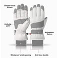thumbnail image 4 of Guantes de esquí de invierno, guantes de snowboard impermeables con pantalla táctil, guantes cálidos, 4 of 5