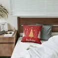 thumbnail image 6 of Red Christmas Tree Snowflake Throw Pillows Cover Beautiful Square Cushion Covers 2 Pack Fashion Pillow Cover for Indoor Home Bedroom, 6 of 7