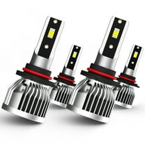 LECCIBUB LED Headlight Bulbs Compatible With Chevrolet Silverado 3500 2001-2007,9005 High Beam   9006 Low Beam Light Bulb,6500K White,Plug and Play,Pack of 4