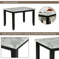 thumbnail image 4 of Rhomtree 5 Piece Modern Rubberwood Dining Table Set, Beige, 4 of 7
