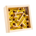 thumbnail image 5 of Vaveren Wooden Labyrinth Board Game Montessori Toy Marble Maze for Adults Kids Teens Yellow, 5 of 8