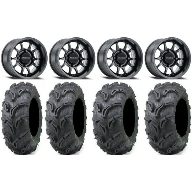 Method 409 14" Black (4+3) Wheels 27" Zilla Tires Polaris RZR XP 1000