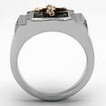 thumbnail image 3 of TK951 - Two-Tone IP Rose Gold Stainless Steel Ring with AAA Grade CZ  in Clear, 3 of 4