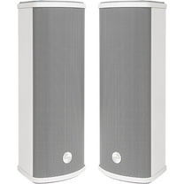 Sound Town Pair of 70V/100V Dual 5" Weather-Resistant Column Array Passive Speakers, with IP55-rated Aluminum Enclosure, for Home & Commercial Installations, Grey (TARVOS-CL25G-PAIR)