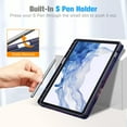 thumbnail image 3 of Fintie Slim Case for Samsung Galaxy Tab S8 (2022) /Galaxy Tab S7 (2020) 11 Inch SM-X700/X706/T870/T875/T876 Model with S Pen Holder, Soft TPU Back Cover Stand Auto Wake/Sleep, Galaxy, 3 of 4