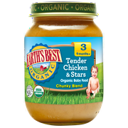 Earth's Best Organic Stage 3 Baby Food, Tender Chicken & Stars Chunky Blend Dinner, 6 Ounce (Pack of 12)