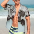 thumbnail image 7 of Sikiie Adorable Puppy Portrait Print Men's Hawaiian Shirt, Summer Beach Button Pocket Short Sleeve T-Shirt,3X-Large, 7 of 7