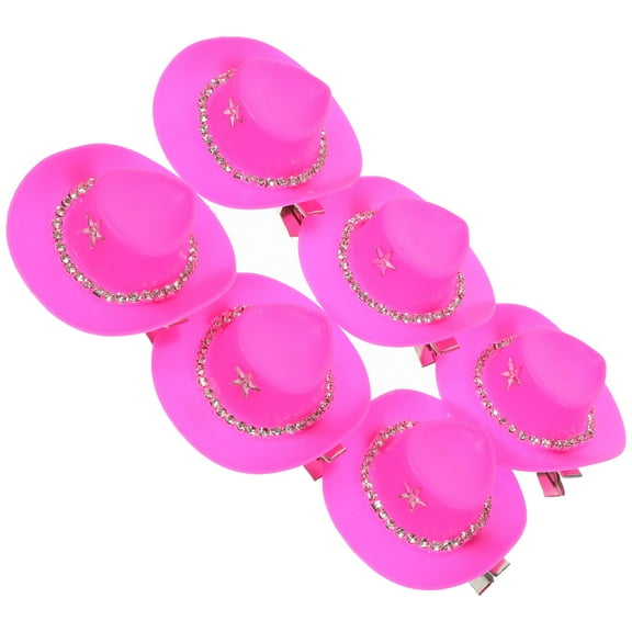 OFFIGAM 6Pcs Western Style Rosy Plastic Hair Clips for Women Hair Accessories Photography Props