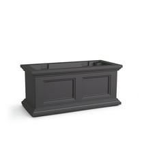 Mayne Fairfield 24" x 11" x 11" Rectangular Graphite Gray Self Watering Plastic Window Box Planter