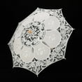 thumbnail image 3 of Handmade Lace Flower Embroidery Parasol Wedding Bride Photography Umbrella Beige L, 3 of 8