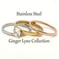 thumbnail image 3 of Amilia 3 Ring Wedding Ring Set for Women Stainless Steel Engagement Matching Bands Ginger Lyne Collection, 3 of 3