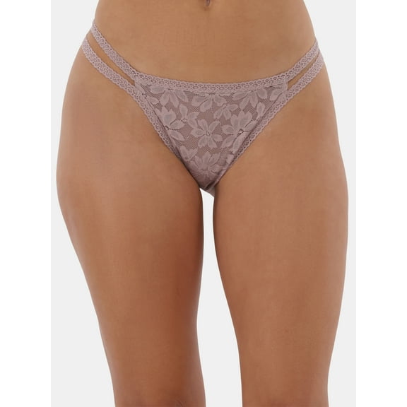 No Boundaries Women's Lace Strappy Cheeky Panty, Sizes XS to XXXL