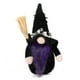 thumbnail image 1 of Halloween Wizard Gnome Doll with Broom & Hat, Dark Elf Plush Witch Gift Toy for Holiday Decor Party Favor, 1 of 5
