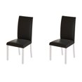 thumbnail image 6 of Castle Place Contemporary Comfort 6-Piece Faux Leather Upholstered Dining Chairs, White, 6 of 8