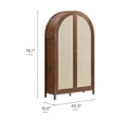 thumbnail image 3 of Modway Calista 79" Tall Wide Rattan Arched Storage Cabinet in Walnut by Modway, 3 of 9