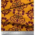 thumbnail image 2 of Soimoi Velvet Fabric Moroccan Damask Printed Fabric 1 Yard 58 Inch Wide, 2 of 3