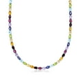 thumbnail image 3 of Ross-Simons 42.60 ct. t.w. Multi-Gemstone Tennis Necklace in Sterling Silver, Women's, Adult, 3 of 7