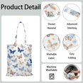 thumbnail image 5 of Watercolor Butterfly Floral Canvas Tote Bag – Romantic Nature-Inspired Reusable Cotton Shopping Bag with Artistic Fantasy Garden & Starry Sky Design for Women, Teens, Aesthetic Gift Lovers, 5 of 7