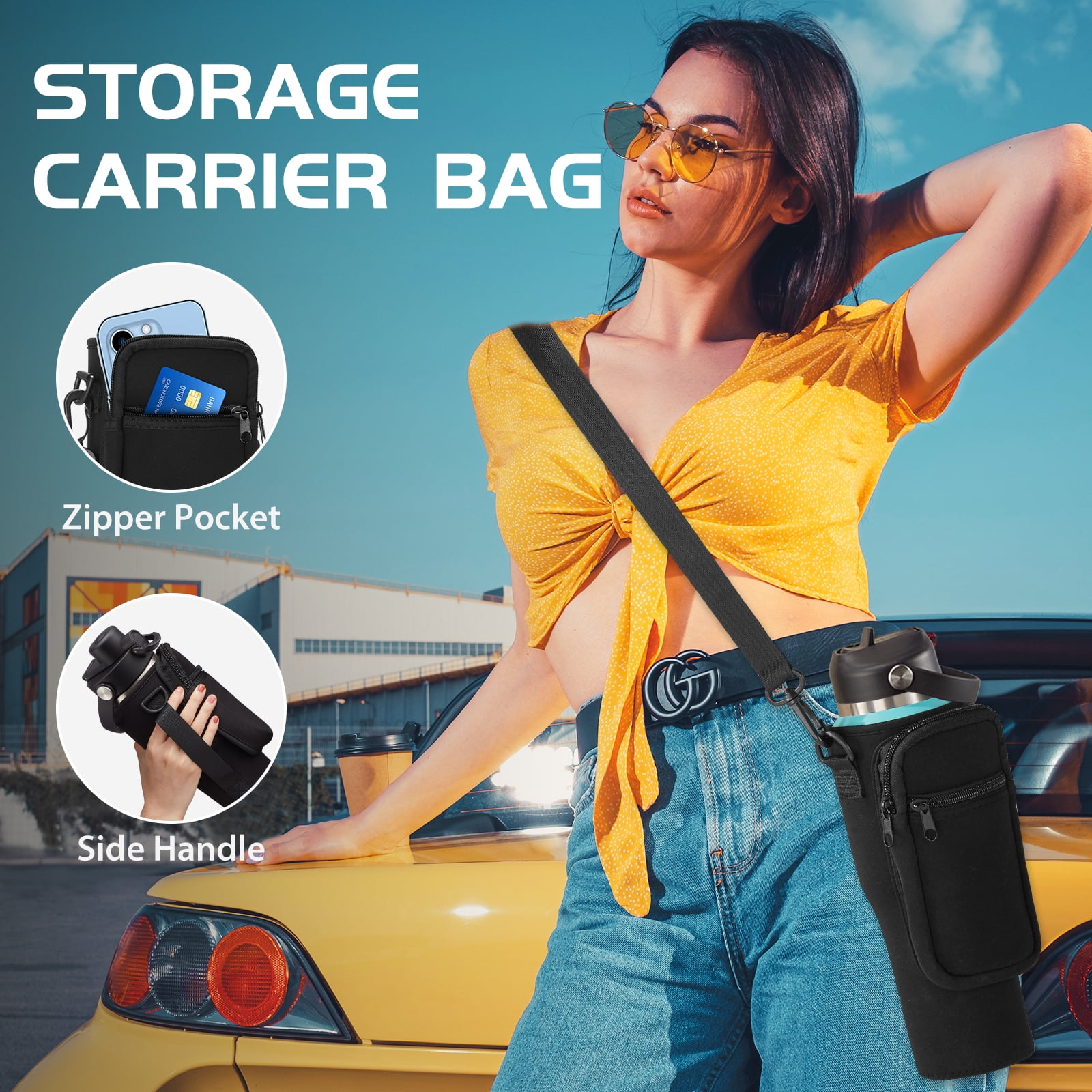 32oz Tumblers Insulated Water-Bottle with Straw - Cold 48H Hot 24H, Leakproof Stainless Steel Tumbler Flask Metal Mug Jug Fits in Car Cup Holder