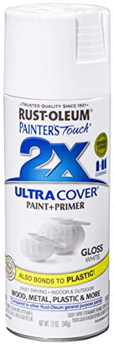 Rust-Oleum 249090 Painter's Touch 2X Ultra Cover, 12 Ounce (Pack of 1), Gloss White