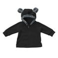 thumbnail image 4 of GiLiling Kids Hooded Overcoat with Cute Bear Ears, Zip Up Fall Winter Warm Sweatshirt Jacket for Toddler Baby Boys Girls Outwear (Black, 18-24 Months), 4 of 5