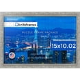 thumbnail image 3 of ArtToFrames 15x10.02 Inch - 38x26 CM Silver Puzzle Frame for 1000 piece Puzzles.1.50 Inch Custom Wood Puzzle Frames, Classic Antique Silver - Comes with Regular Glass, 3 of 6